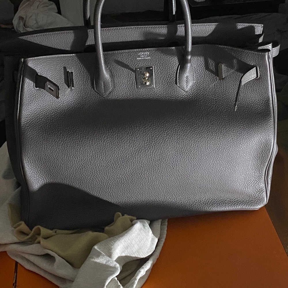 Genuine leather brikin bag 35in